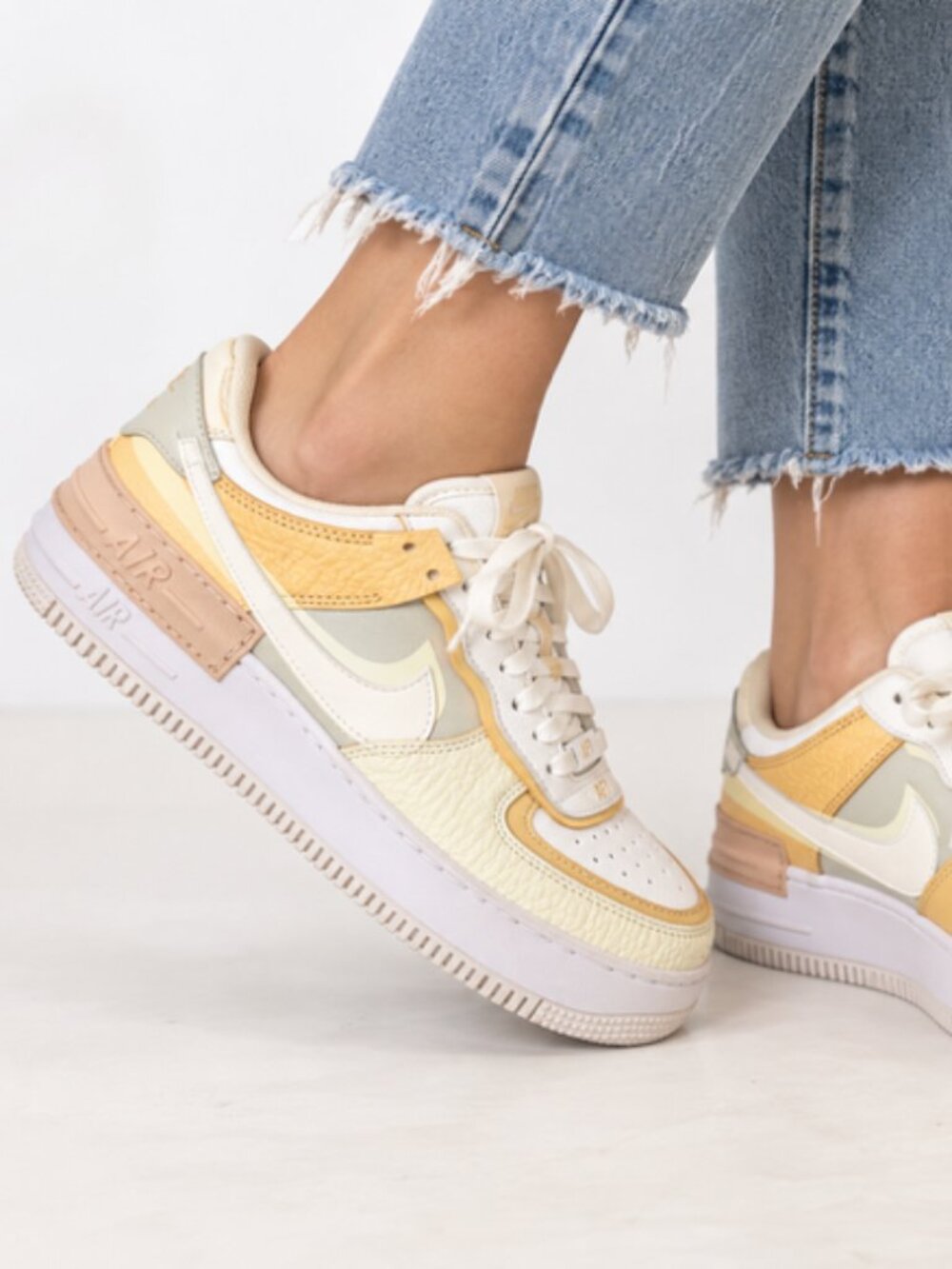 Nike Air Force 1 Shadow Women’s Size 7 Spruce Aura Multi-Layer Pastel Sneakers